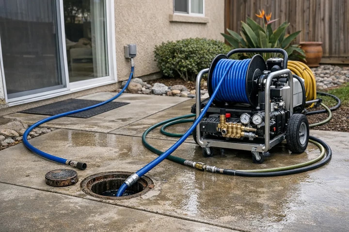 Hydro jetting in action
